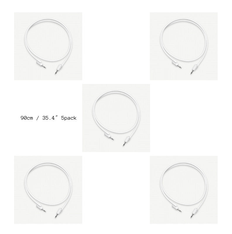 Tiptop Audio Stackcables Patch Cable WHITE 5pack