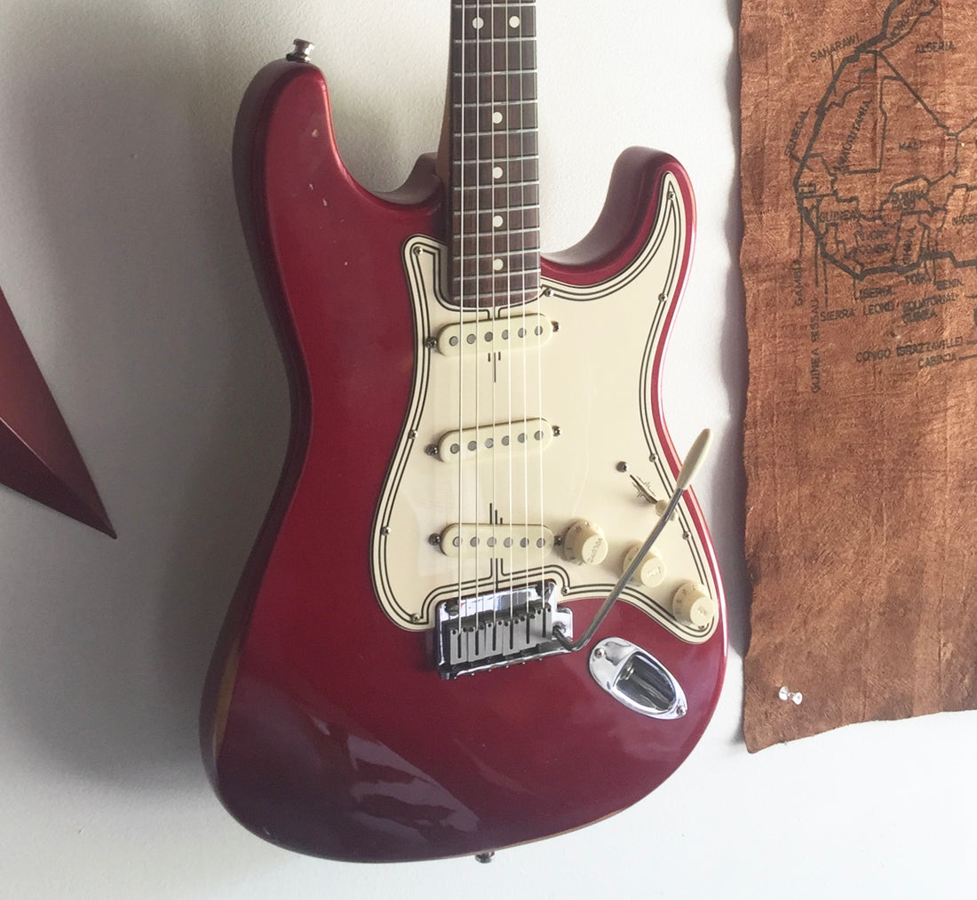 Beautiful "Matched Headstock '95 Fender USA Stratocaster" with cool streamline pickguard/trem cover by decoboom...