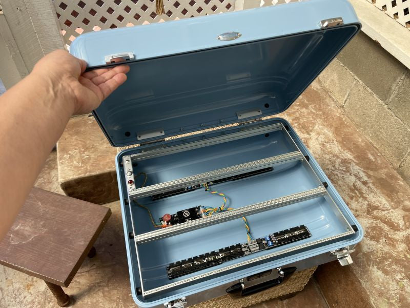 Buchla Tiptop 200t series with BPNYC ZERO Halliburton Eurorack Modular Travel Case 9U #2
