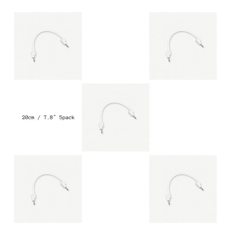 Tiptop Audio Stackcables Patch Cable WHITE 5pack