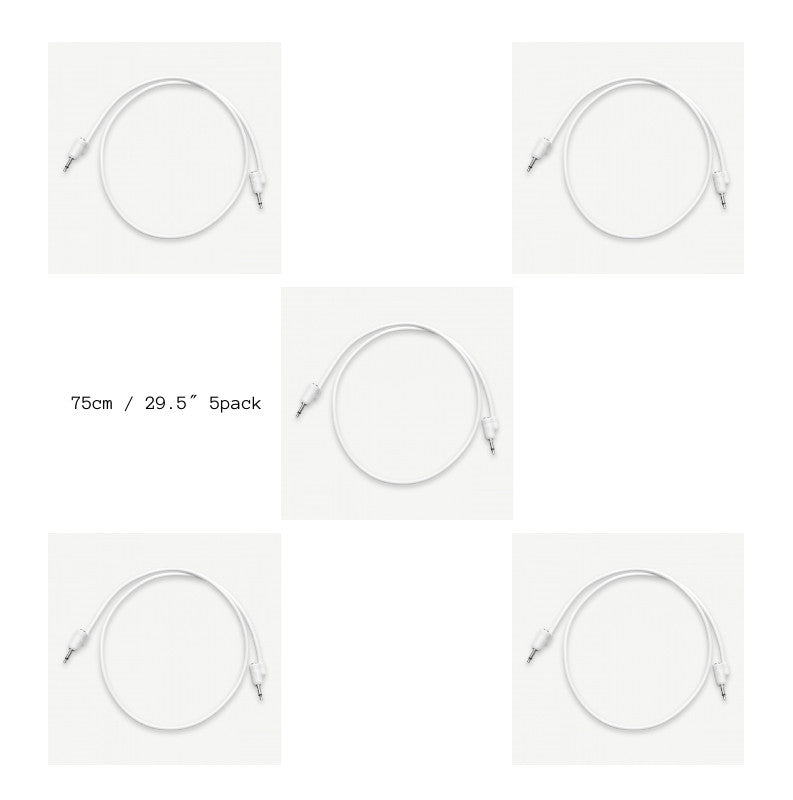 Tiptop Audio Stackcables Patch Cable WHITE 5pack
