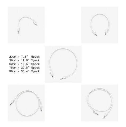 Tiptop Audio Stackcables Patch Cable WHITE 5pack