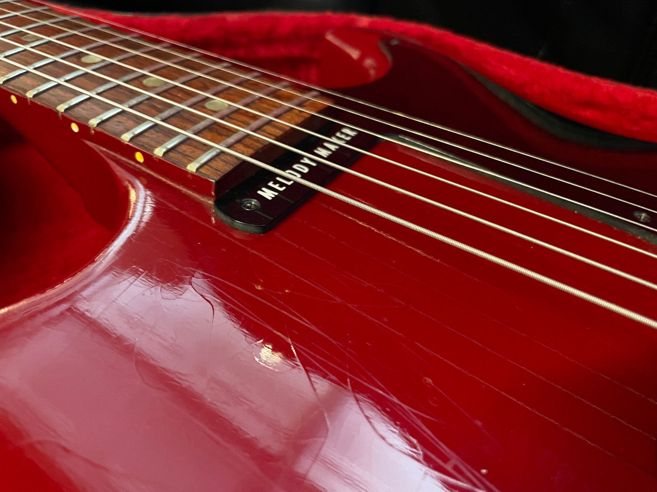 1965 Gibson melody Maker RARE “Ember Red”