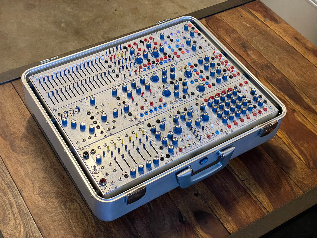 Buchla Tiptop 200t series with BPNYC ZERO Halliburton Eurorack Modular Travel Case 9U #4
