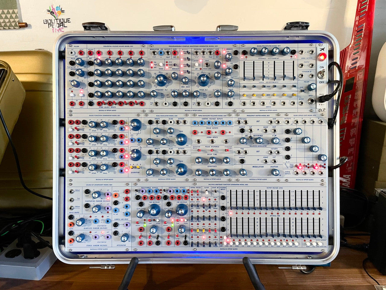 Buchla Tiptop 200t series with BPNYC ZERO Halliburton Eurorack Modular Travel Case 9U #4