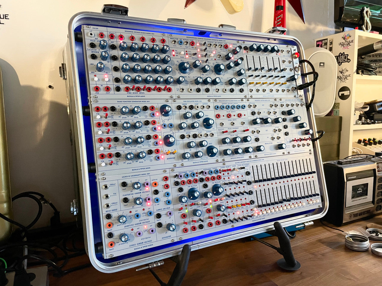 Buchla Tiptop 200t series with BPNYC ZERO Halliburton Eurorack Modular Travel Case 9U #4