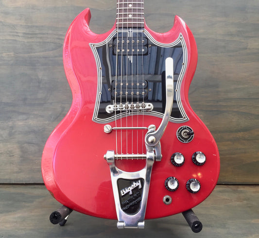 Gibson SG w/Bigsby B3 & Towner Down Tension Bar, Decoboom Streamline Pickguard Set