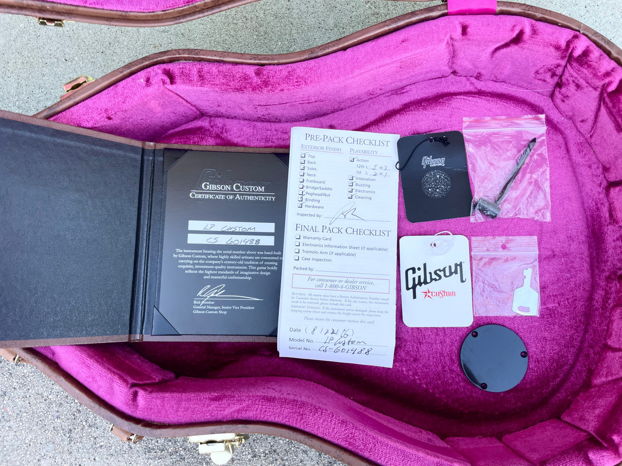 2016 Gibson USA Custom Shop Les Paul Custom
