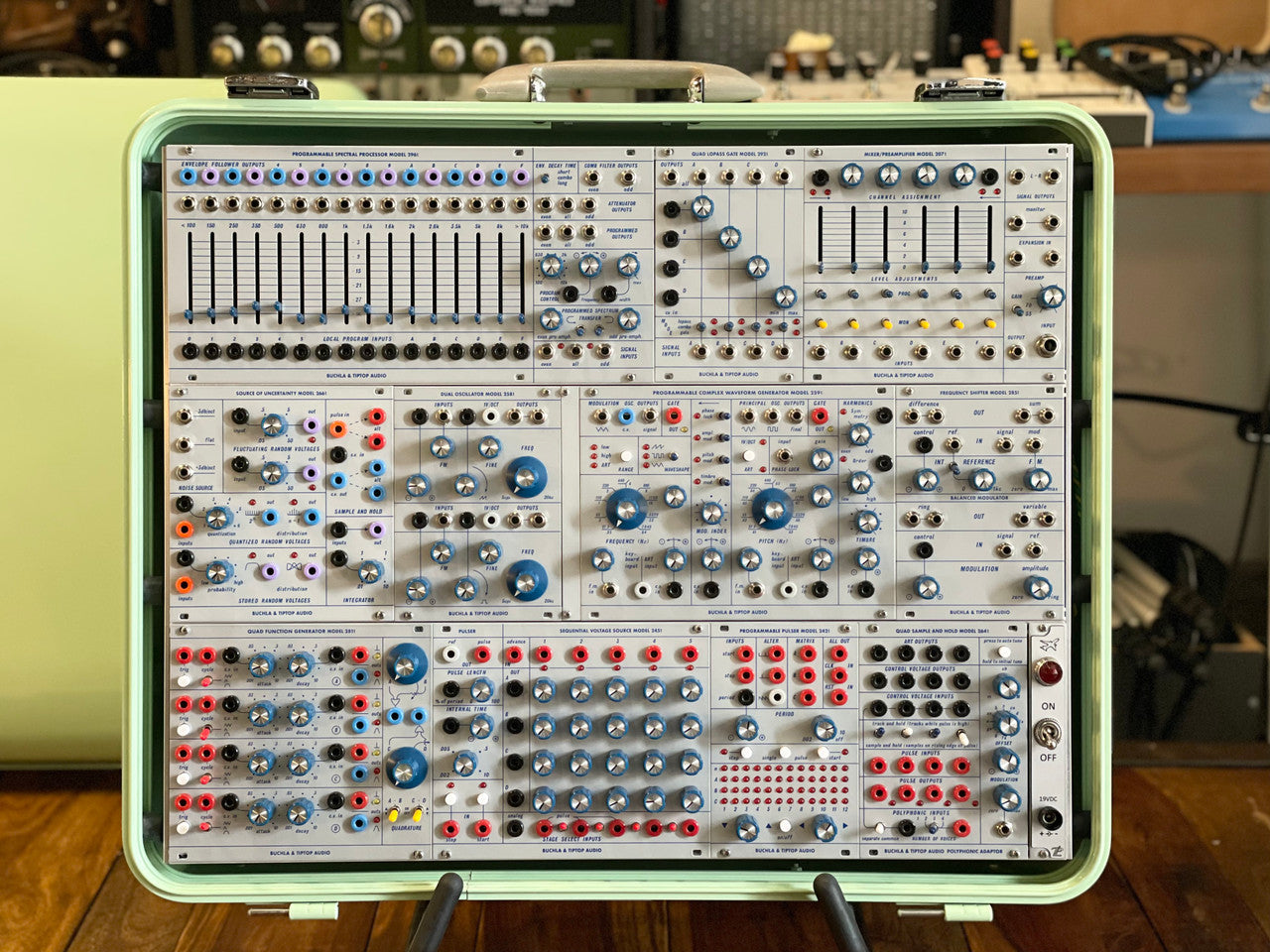 Buchla Tiptop 200t series with BPNYC ZERO Halliburton Eurorack Modular Travel Case 9U #2