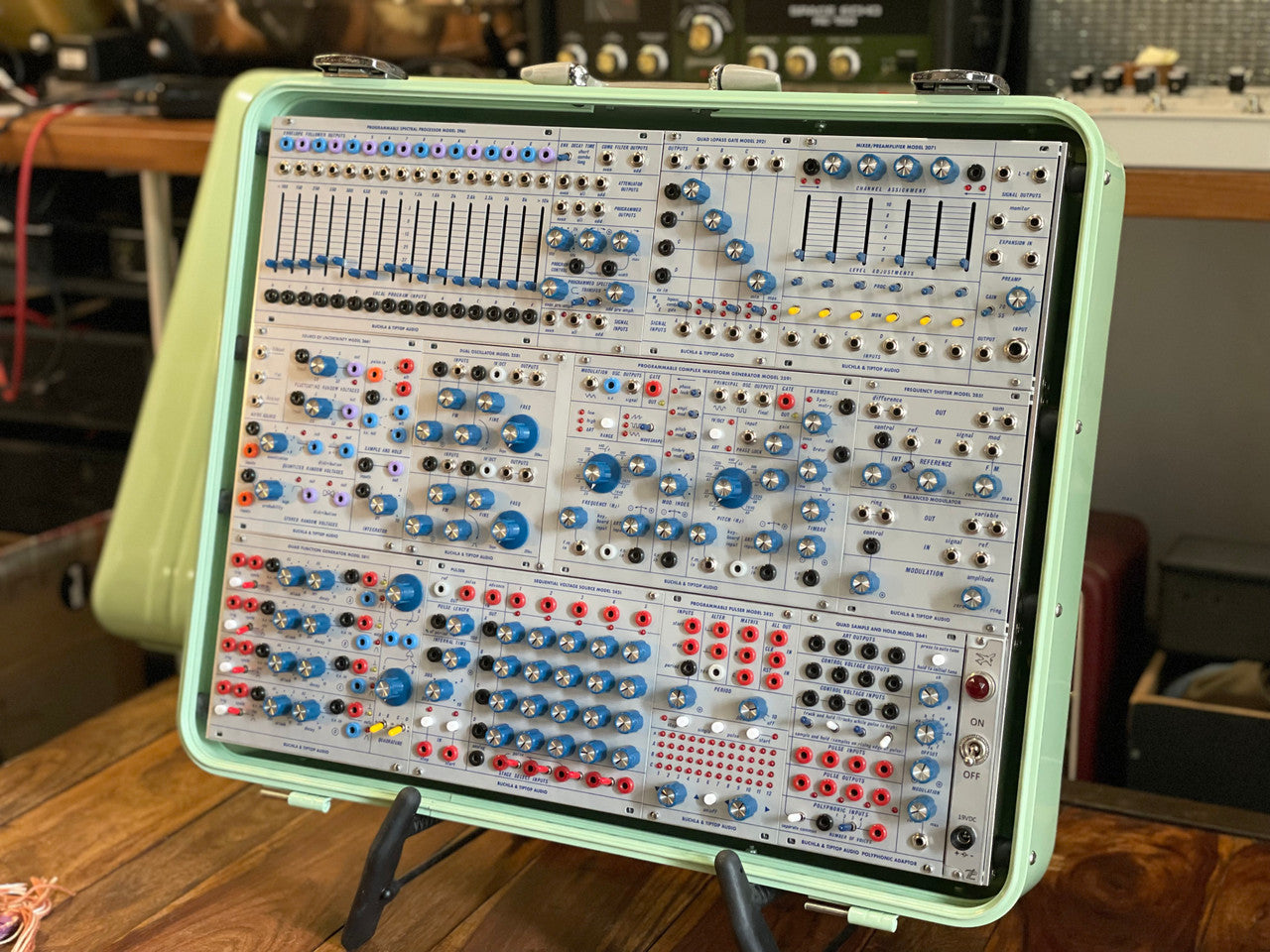 Buchla Tiptop 200t series with BPNYC ZERO Halliburton Eurorack Modular Travel Case 9U #2