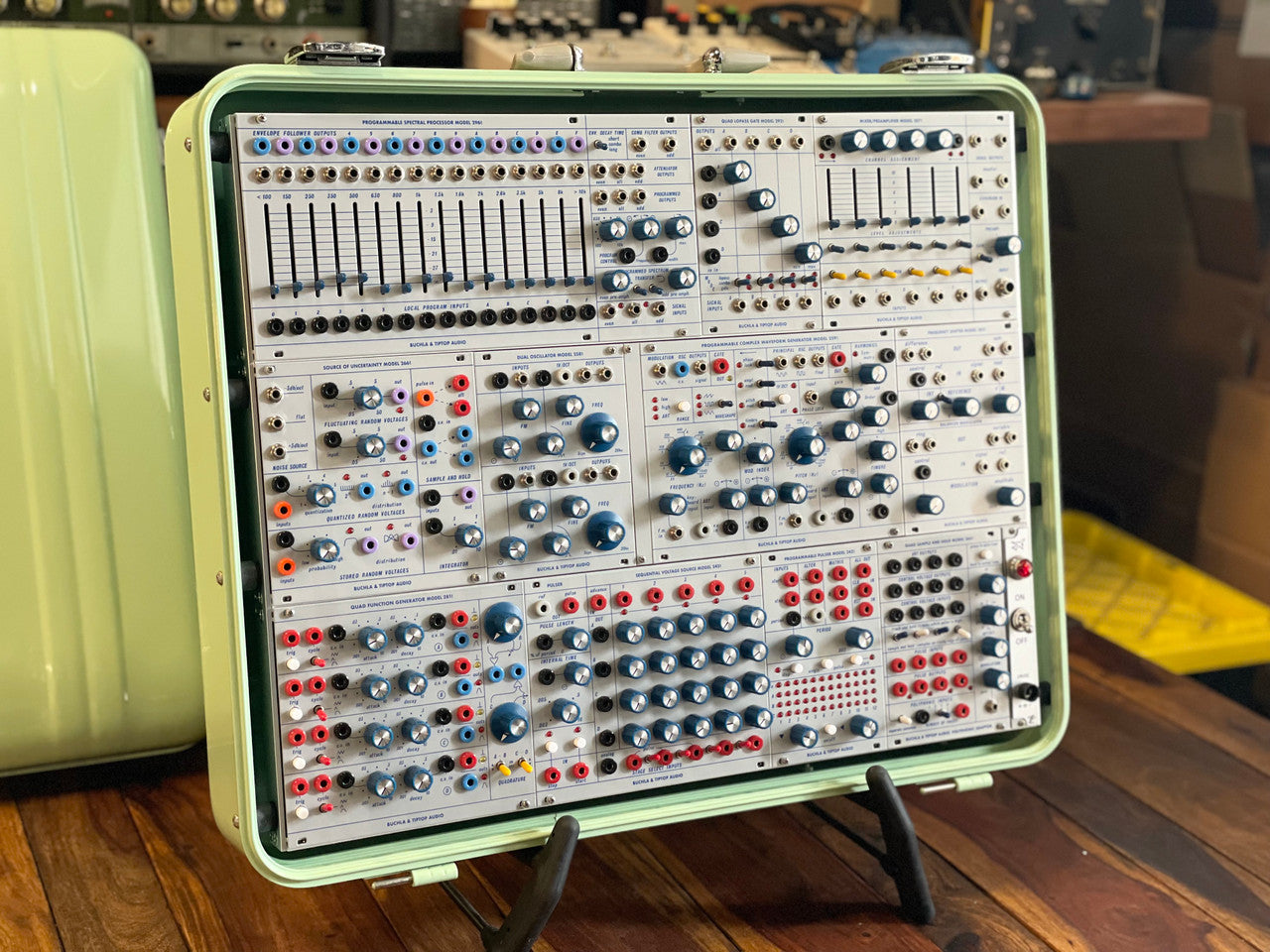 Buchla Tiptop 200t series with BPNYC ZERO Halliburton Eurorack Modular Travel Case 9U #2
