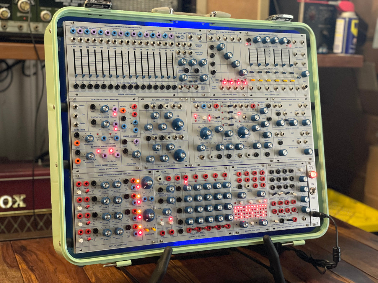 Buchla Tiptop 200t series with BPNYC ZERO Halliburton Eurorack Modular Travel Case 9U #2