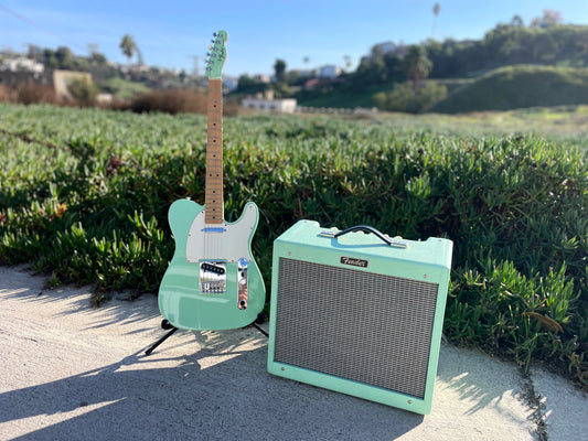Fender FSR Telecaster Surf green matching headstock w/ matching Fender Blues Jr.