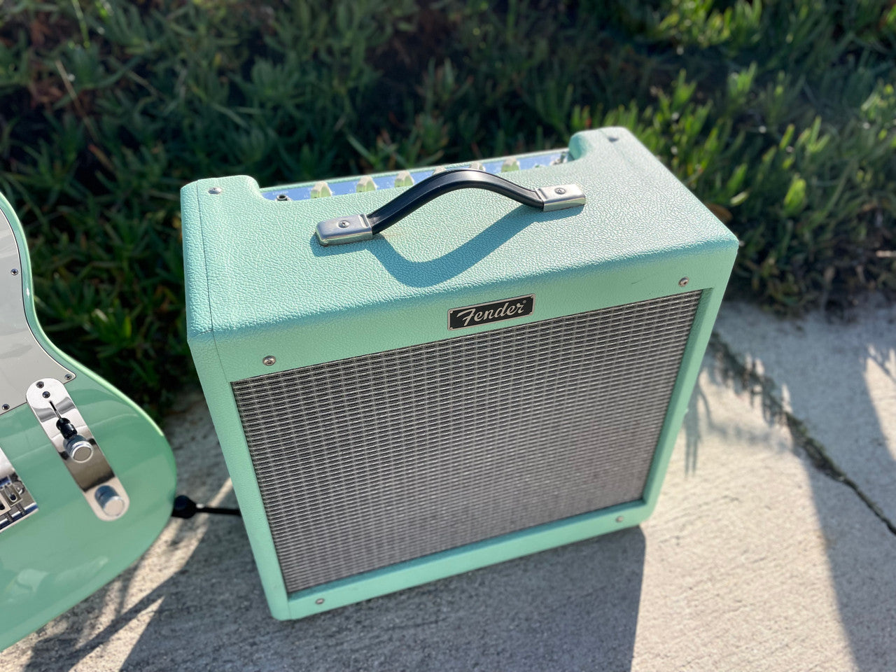 Fender FSR Telecaster Surf green matching headstock w/ matching Fender Blues Jr.