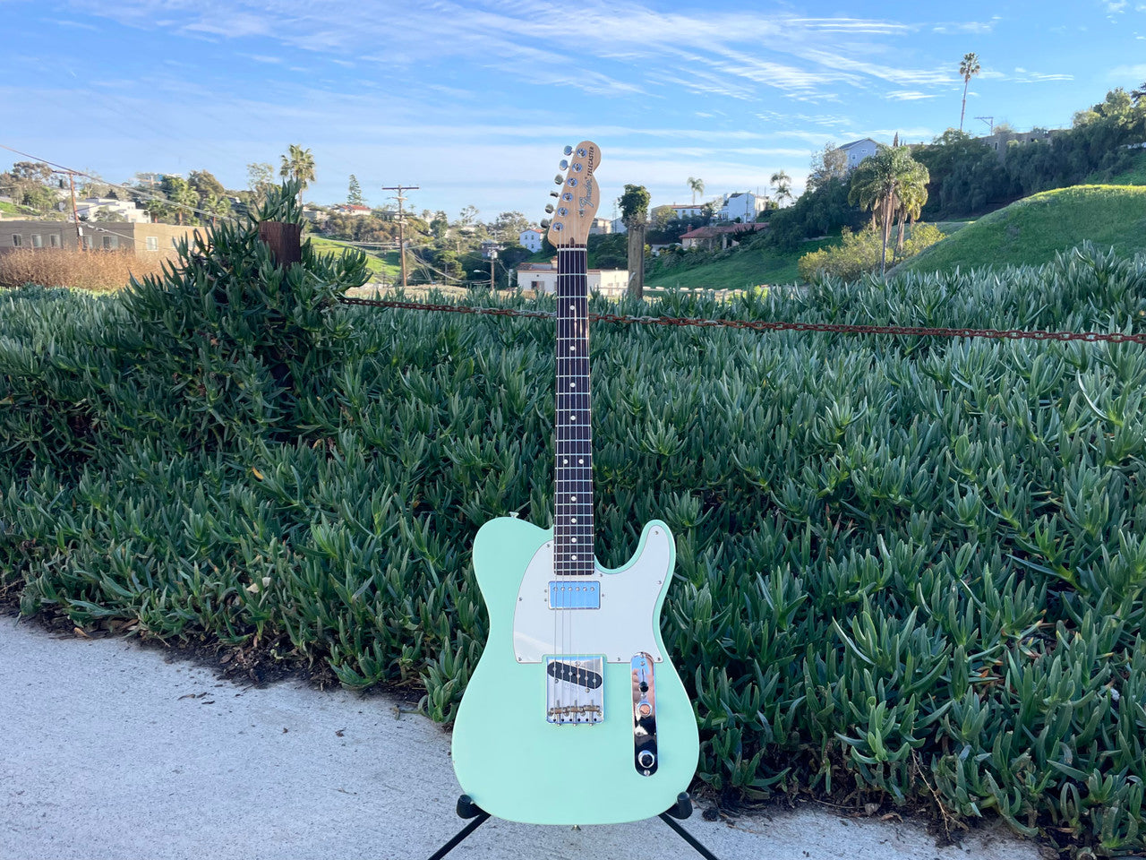 Fender American Performer Telecaster Hum Surf Green 2023