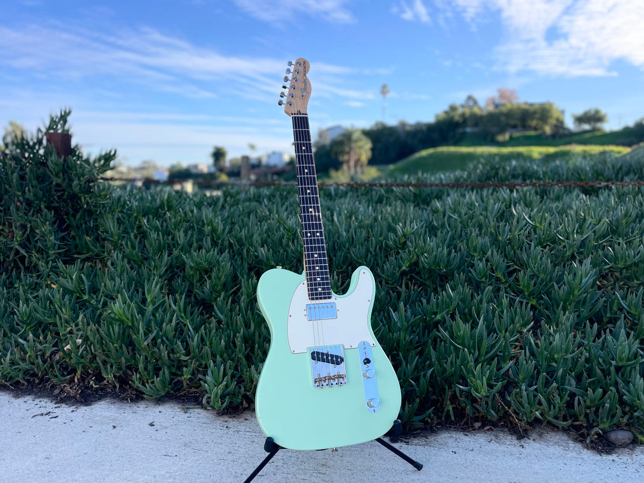 Fender American Performer Telecaster Hum Surf Green 2023