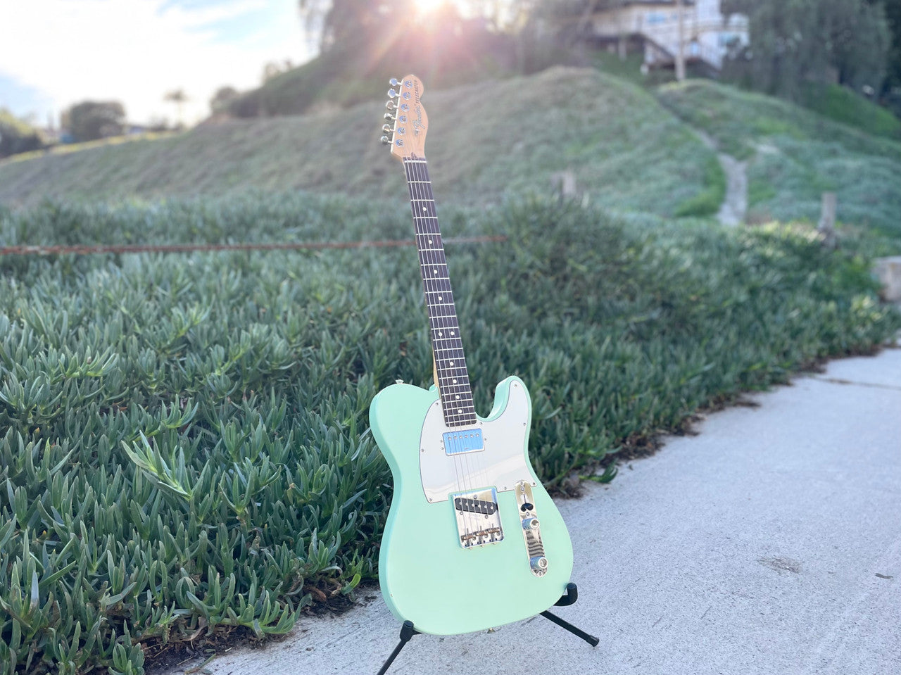 Fender American Performer Telecaster Hum Surf Green 2023