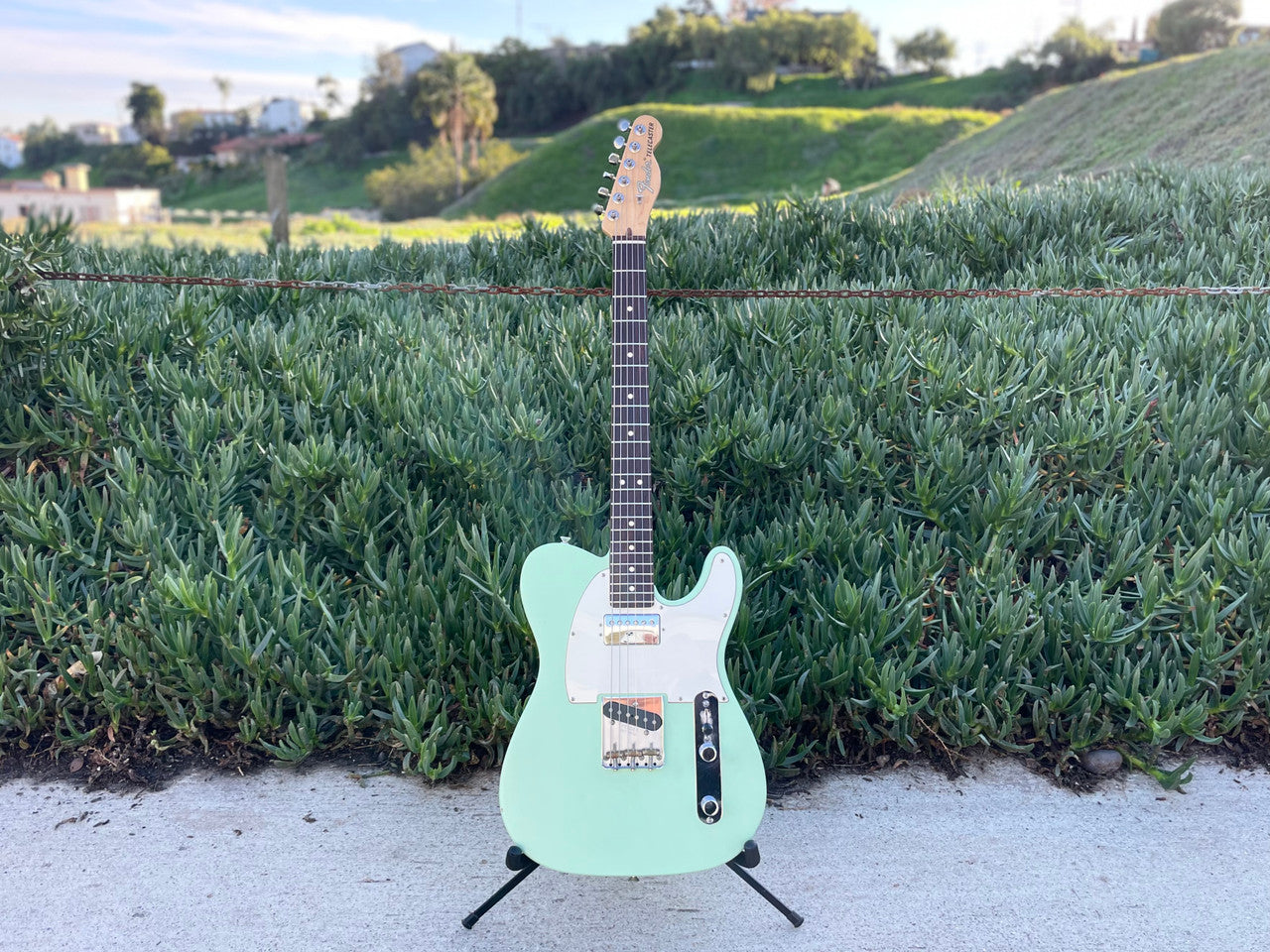 Fender American Performer Telecaster Hum Surf Green 2023