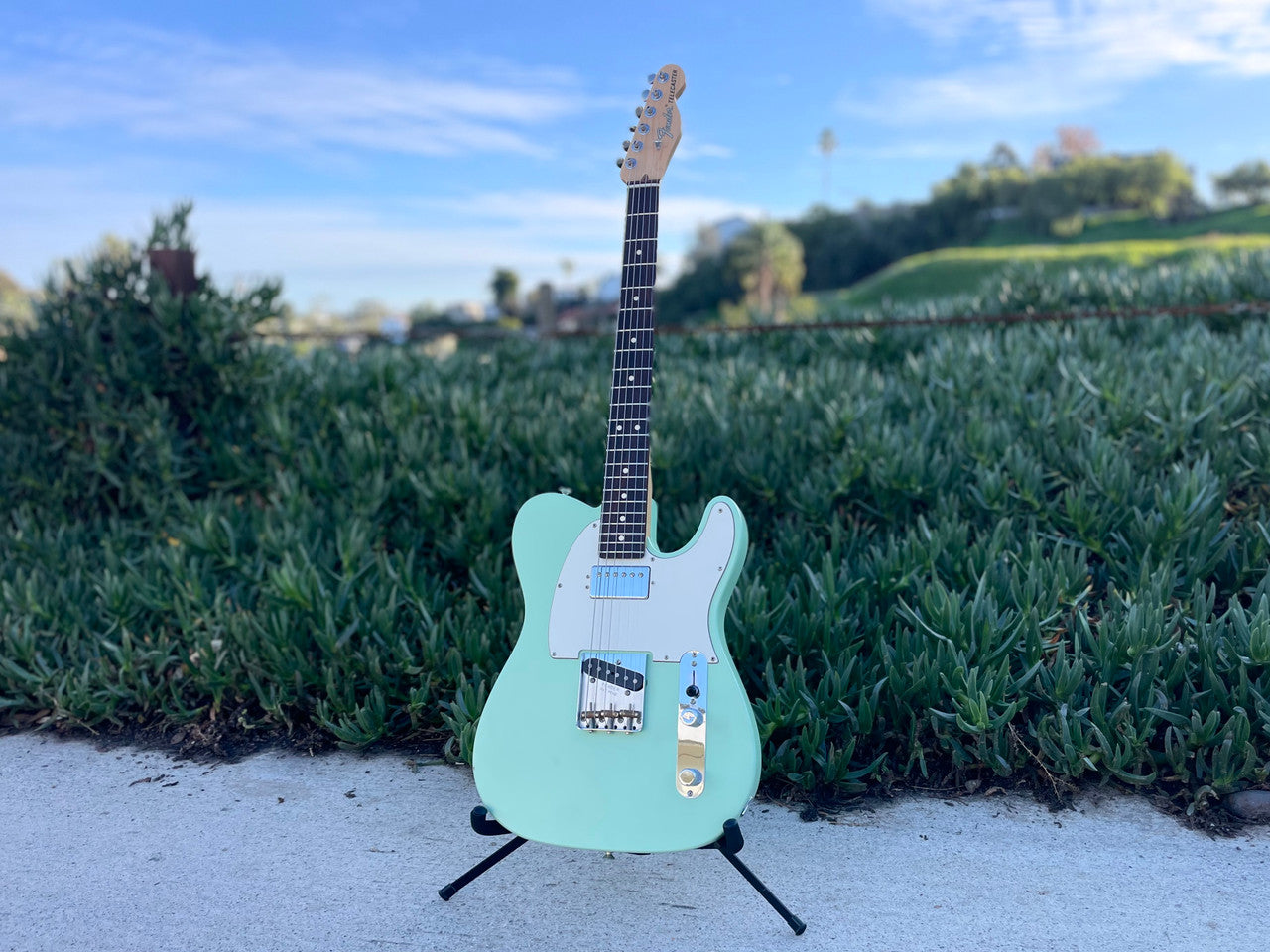 Fender American Performer Telecaster Hum Surf Green 2023