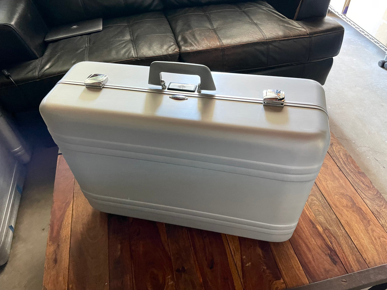 Buchla Tiptop 200t series with BPNYC ZERO Halliburton Eurorack Modular Travel Case SILVER 122hp 9U