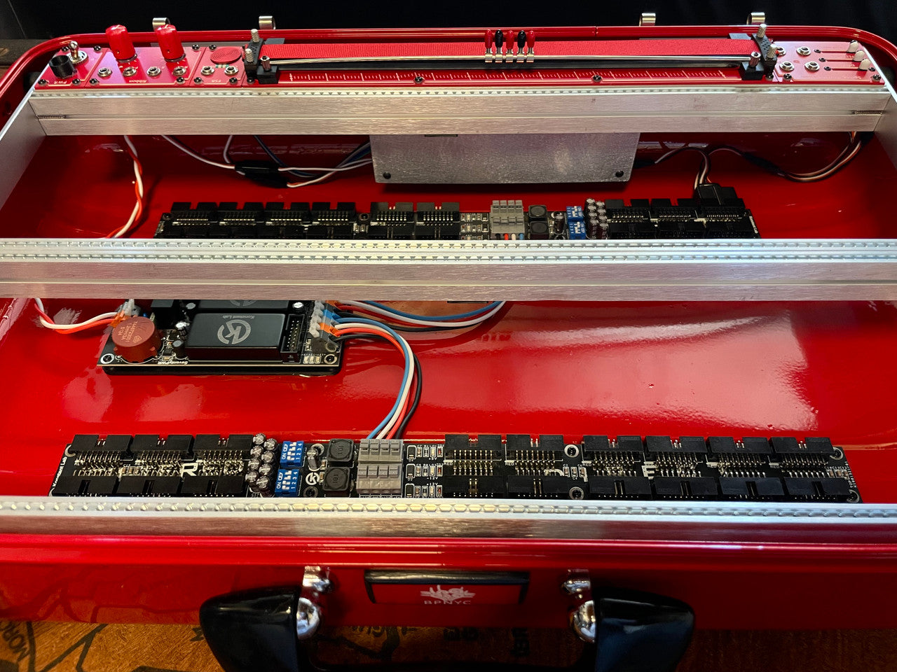 BPNYC ZERO Halliburton Eurorack Modular Travel Case 7U w/Pulp Logic 1Us "REDRUM"