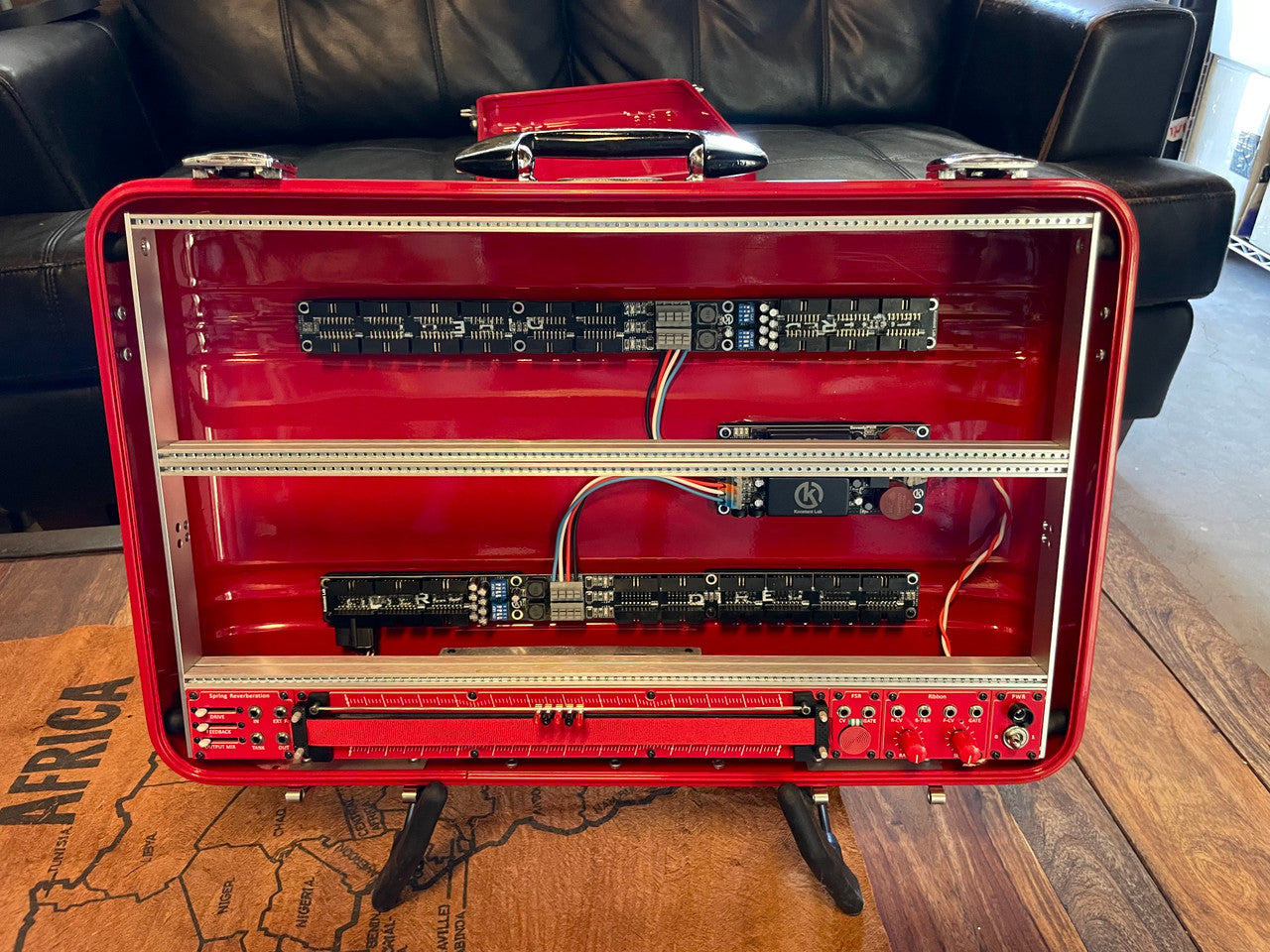 BPNYC ZERO Halliburton Eurorack Modular Travel Case 7U w/Pulp Logic 1Us "REDRUM"