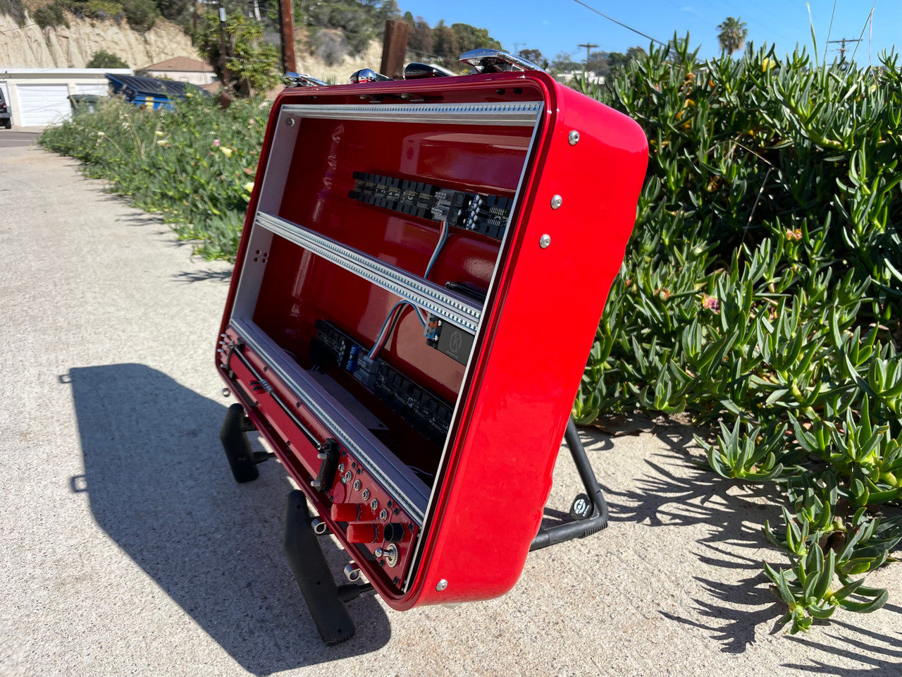 BPNYC ZERO Halliburton Eurorack Modular Travel Case 7U w/Pulp Logic 1Us "REDRUM"