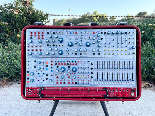 Buchla Tiptop 200t series with BPNYC ZERO Halliburton Eurorack Modular Travel Case 7U "REDRUM" #2 Pre-Order
