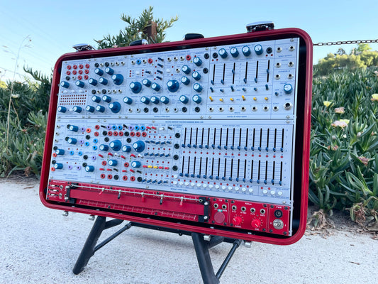 Buchla Tiptop 200t series with BPNYC ZERO Halliburton Eurorack Modular Travel Case 7U "REDRUM" #2 Pre-Order
