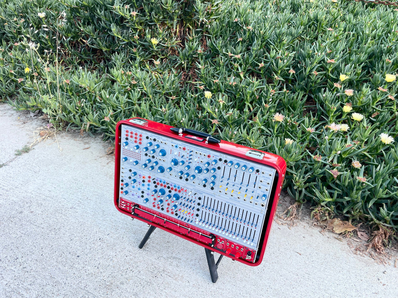 Buchla Tiptop 200t series with BPNYC ZERO Halliburton Eurorack Modular Travel Case 7U "REDRUM" #2 Pre-Order