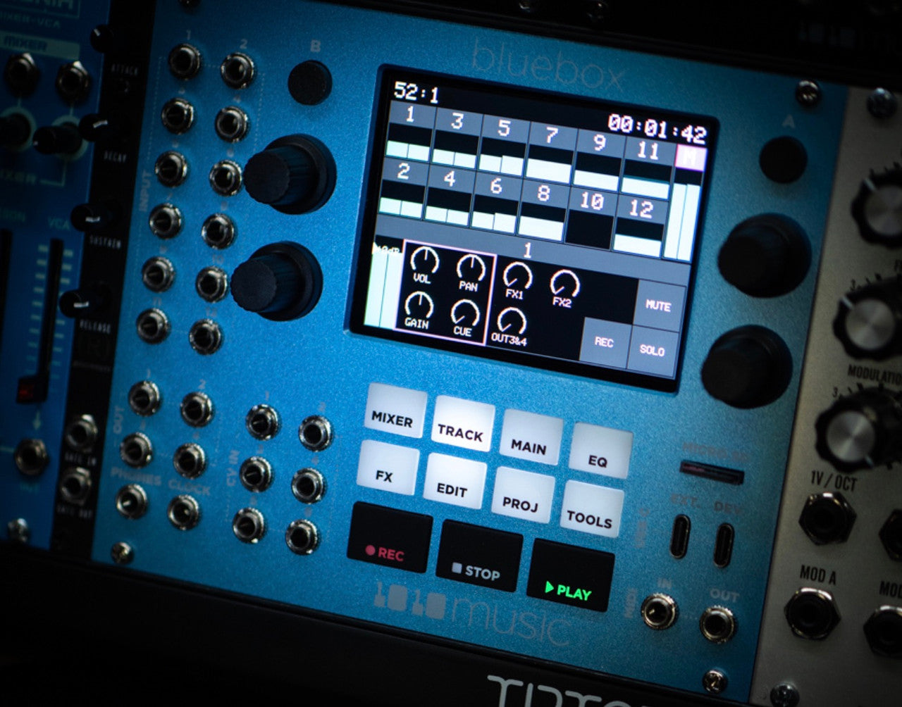 1010MUSIC Bluebox for Eurorack – Compact Digital Mixer/Recorder Pre-Order