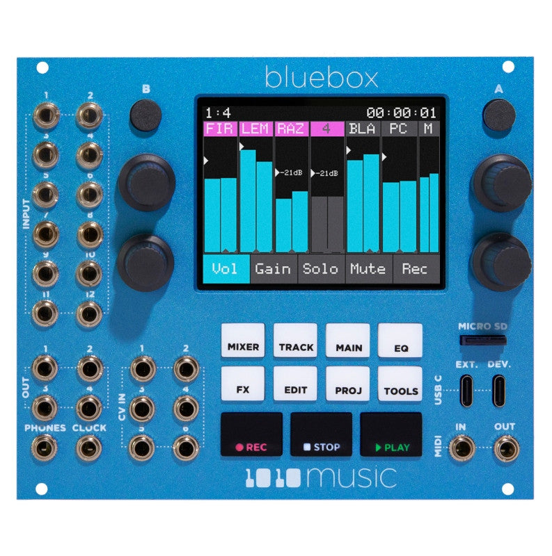 1010MUSIC Bluebox for Eurorack – Compact Digital Mixer/Recorder Pre-Order