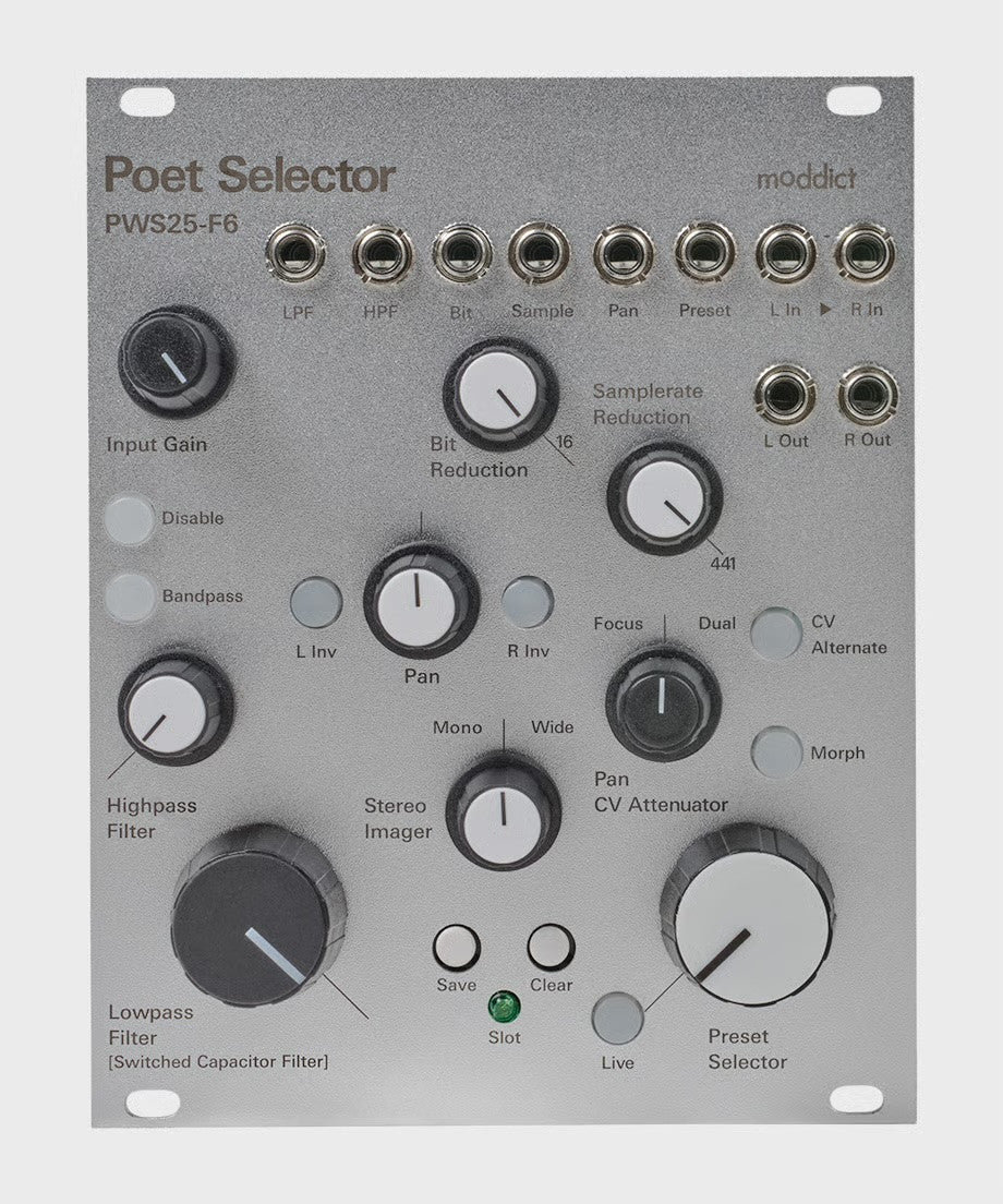 moddict Poet Selector   [Stereo processor + Classic Sampler Filter]